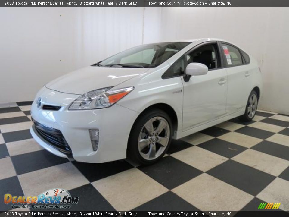2013 Toyota Prius Persona Series Hybrid Blizzard White Pearl / Dark Gray Photo #3