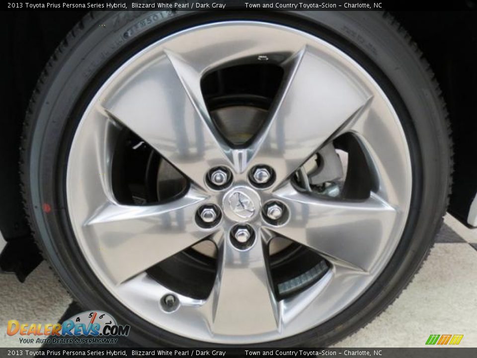 2013 Toyota Prius Persona Series Hybrid Blizzard White Pearl / Dark Gray Photo #4