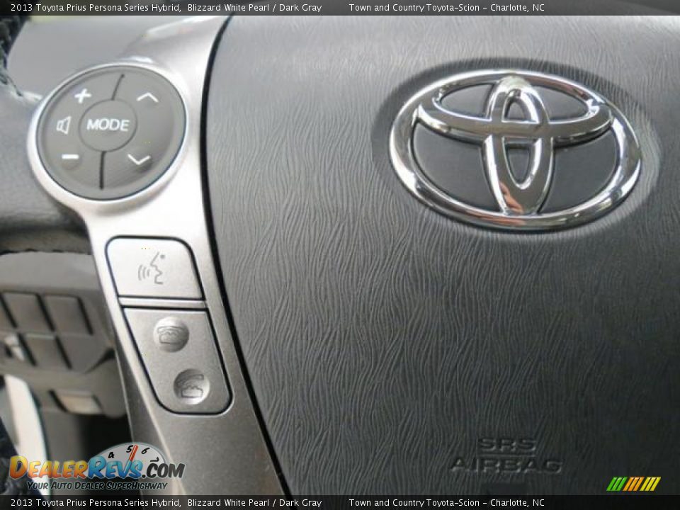 2013 Toyota Prius Persona Series Hybrid Blizzard White Pearl / Dark Gray Photo #14