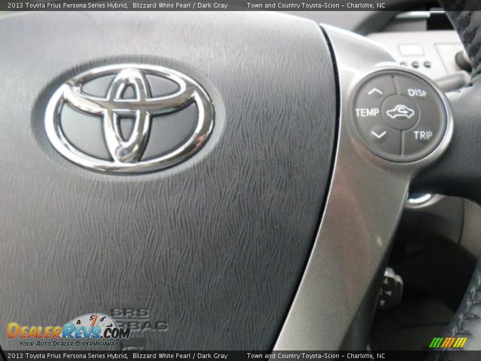 2013 Toyota Prius Persona Series Hybrid Blizzard White Pearl / Dark Gray Photo #15