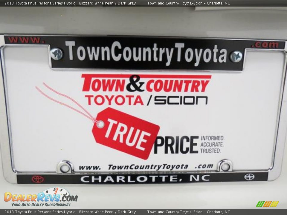 2013 Toyota Prius Persona Series Hybrid Blizzard White Pearl / Dark Gray Photo #21