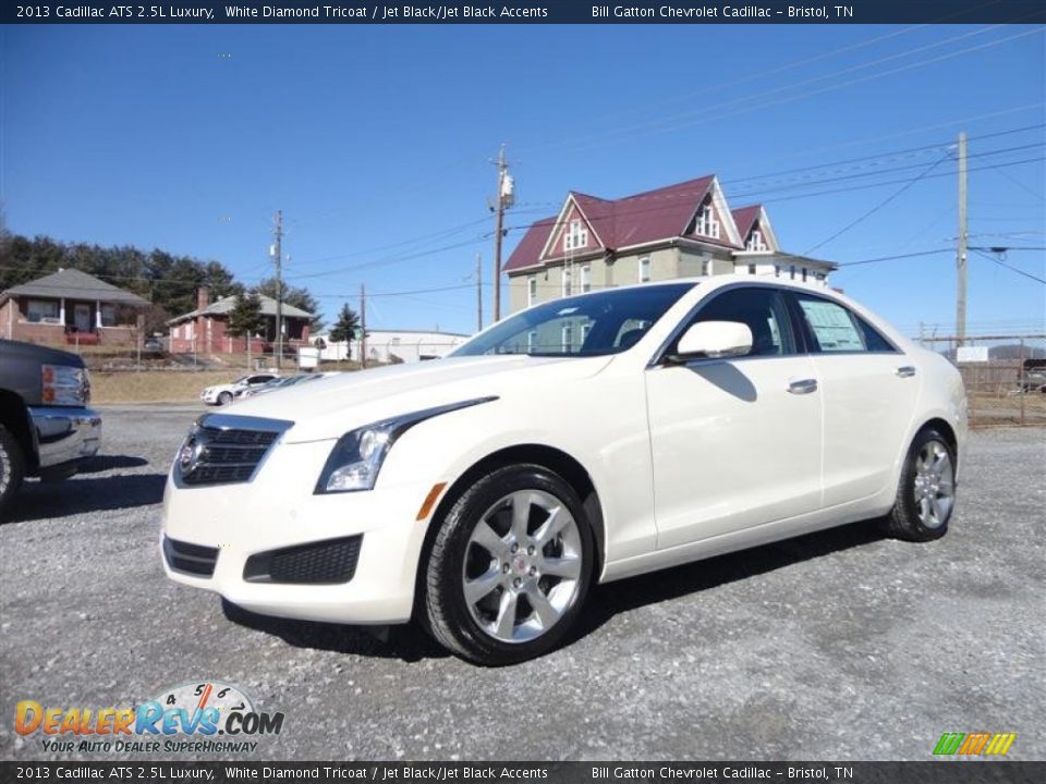 2013 Cadillac ATS 2.5L Luxury White Diamond Tricoat / Jet Black/Jet Black Accents Photo #3