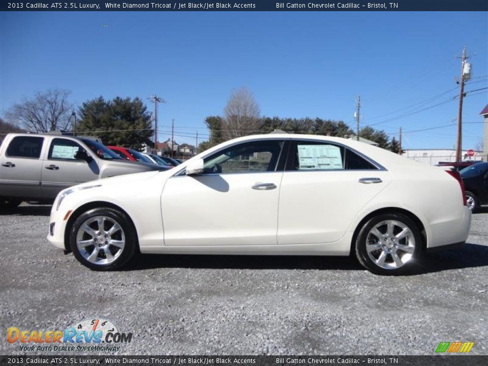 2013 Cadillac ATS 2.5L Luxury White Diamond Tricoat / Jet Black/Jet Black Accents Photo #4