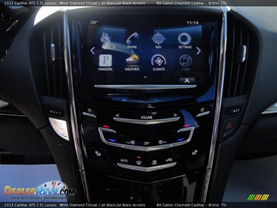 2013 Cadillac ATS 2.5L Luxury White Diamond Tricoat / Jet Black/Jet Black Accents Photo #12