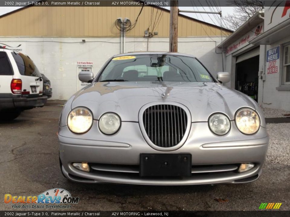 2002 Jaguar S-Type 3.0 Platinum Metallic / Charcoal Photo #2
