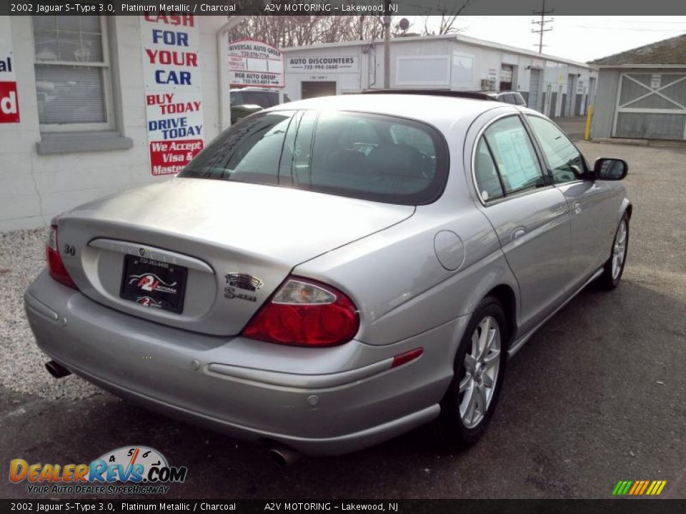 2002 Jaguar S-Type 3.0 Platinum Metallic / Charcoal Photo #7