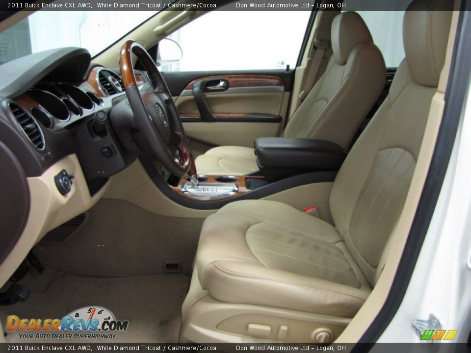 2011 Buick Enclave CXL AWD White Diamond Tricoat / Cashmere/Cocoa Photo #6