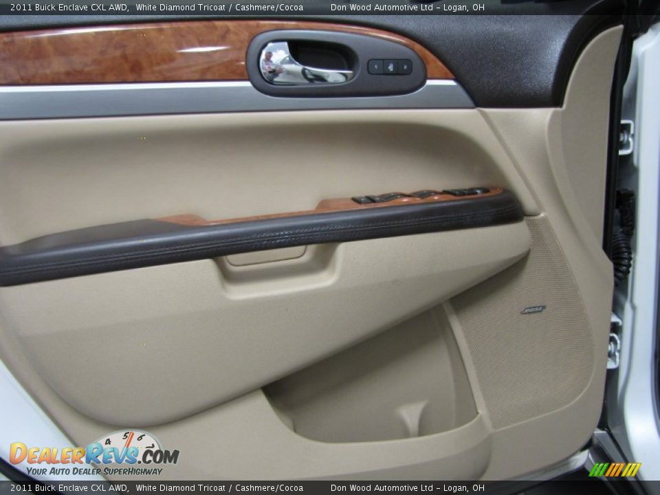 2011 Buick Enclave CXL AWD White Diamond Tricoat / Cashmere/Cocoa Photo #12