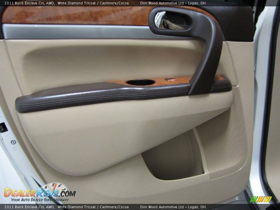 2011 Buick Enclave CXL AWD White Diamond Tricoat / Cashmere/Cocoa Photo #14