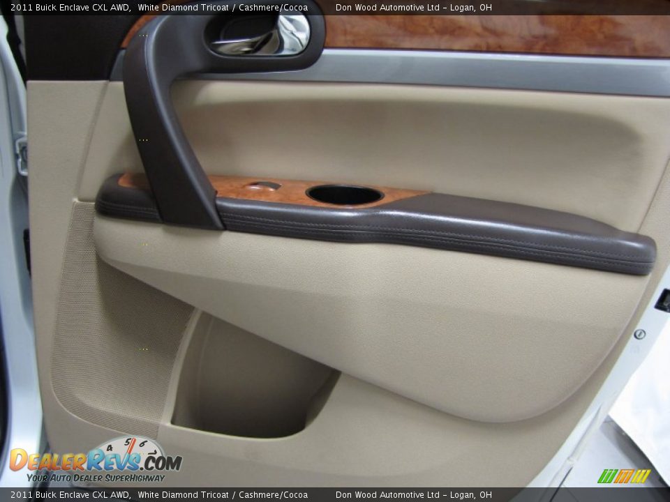2011 Buick Enclave CXL AWD White Diamond Tricoat / Cashmere/Cocoa Photo #16