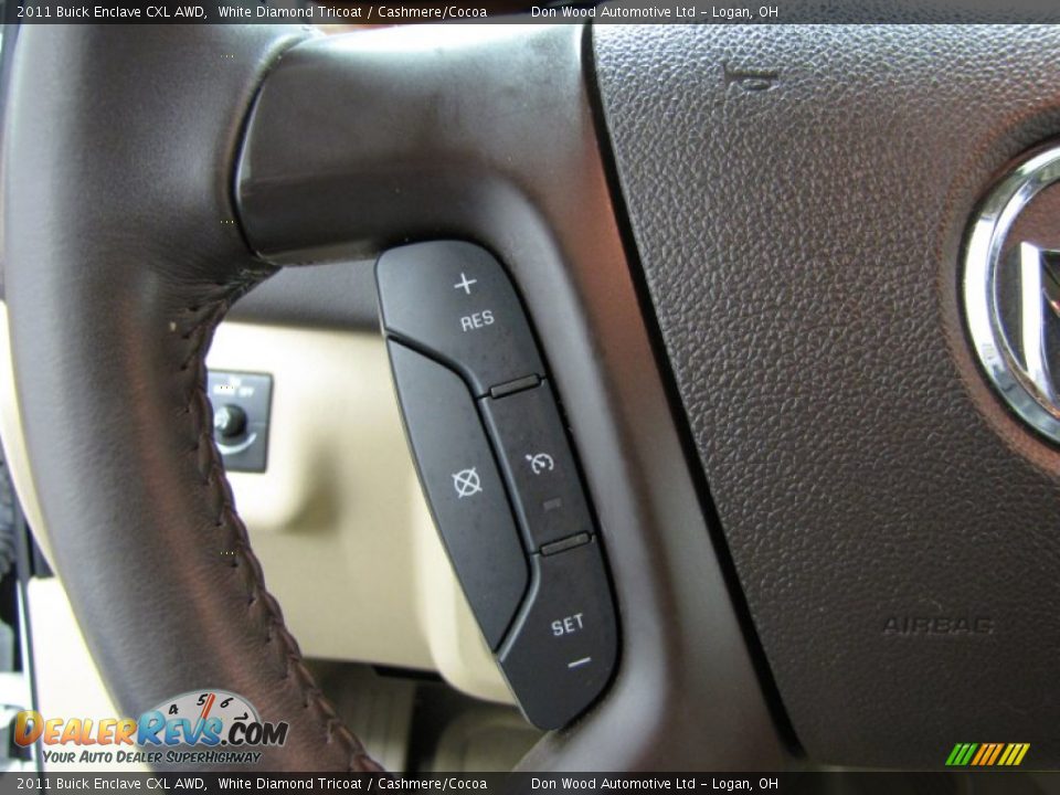 2011 Buick Enclave CXL AWD White Diamond Tricoat / Cashmere/Cocoa Photo #18