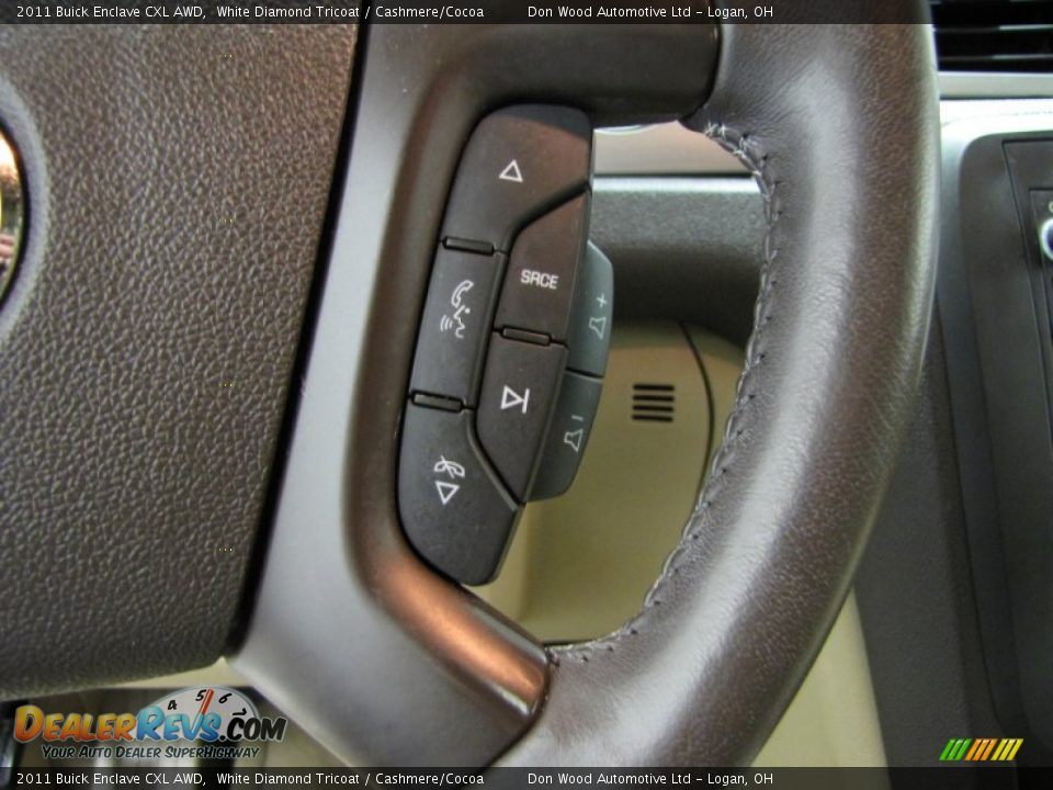 2011 Buick Enclave CXL AWD White Diamond Tricoat / Cashmere/Cocoa Photo #19