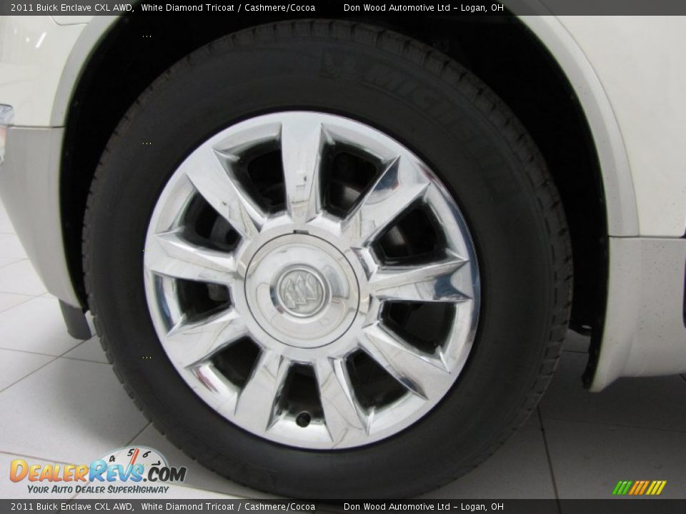 2011 Buick Enclave CXL AWD White Diamond Tricoat / Cashmere/Cocoa Photo #28