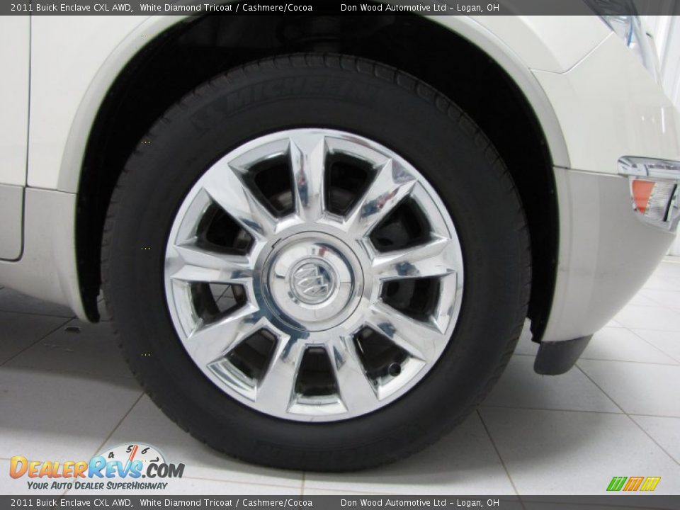 2011 Buick Enclave CXL AWD White Diamond Tricoat / Cashmere/Cocoa Photo #29