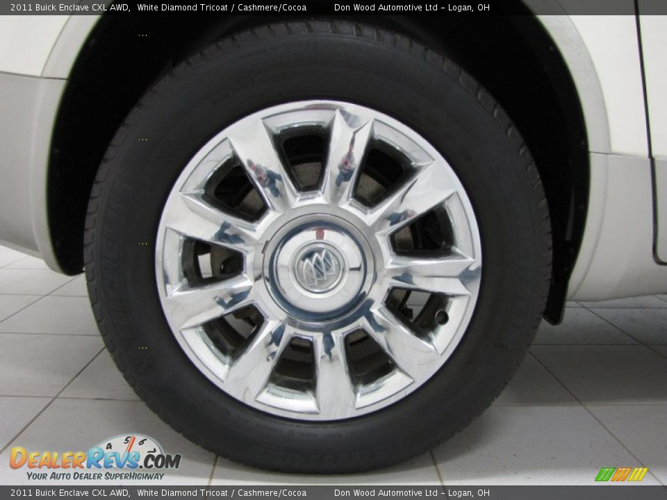 2011 Buick Enclave CXL AWD White Diamond Tricoat / Cashmere/Cocoa Photo #30