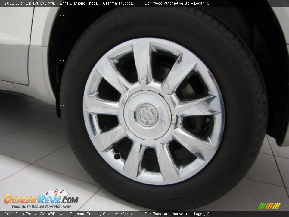 2011 Buick Enclave CXL AWD White Diamond Tricoat / Cashmere/Cocoa Photo #31