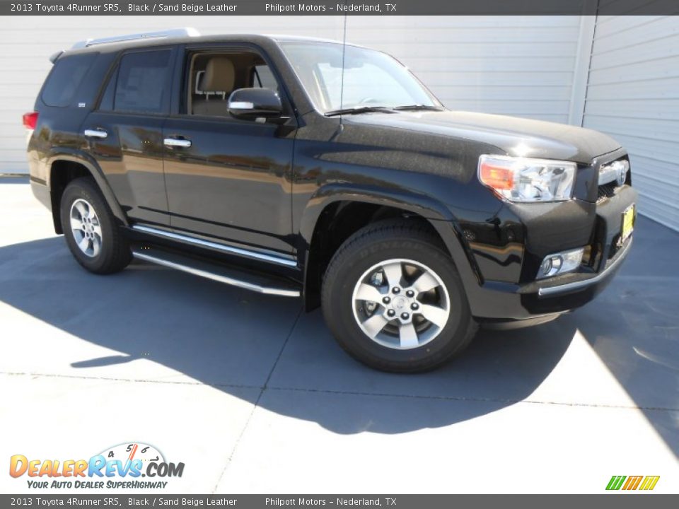 2013 Toyota 4Runner SR5 Black / Sand Beige Leather Photo #2