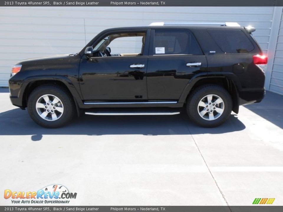 2013 Toyota 4Runner SR5 Black / Sand Beige Leather Photo #6
