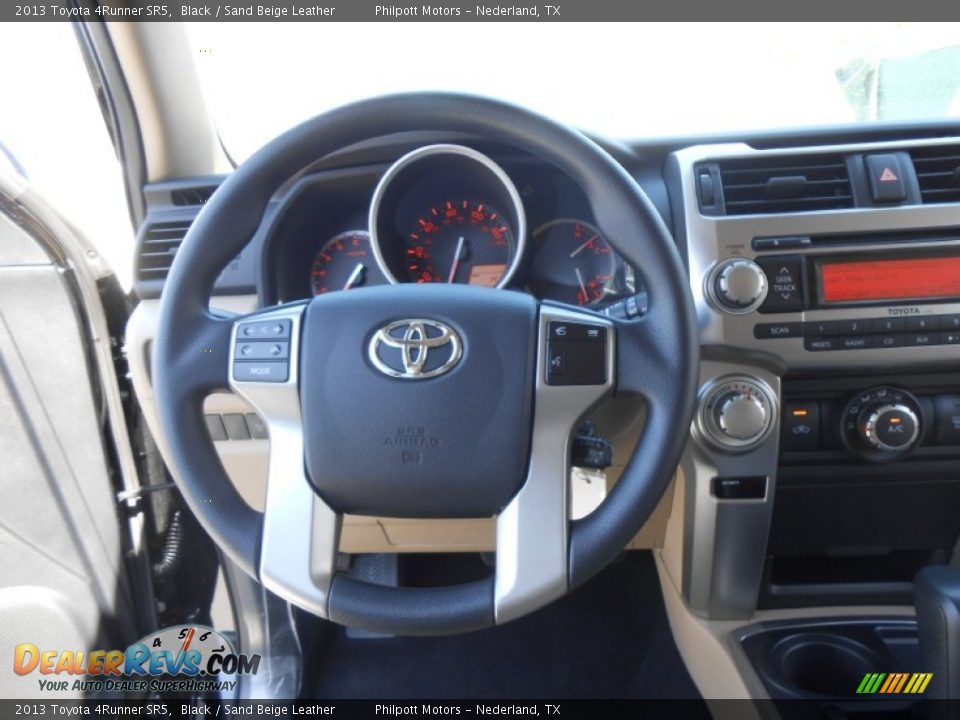 2013 Toyota 4Runner SR5 Black / Sand Beige Leather Photo #32