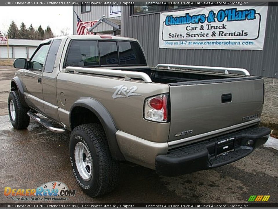 2003 Chevrolet S10 ZR2 Extended Cab 4x4 Light Pewter Metallic / Graphite Photo #4