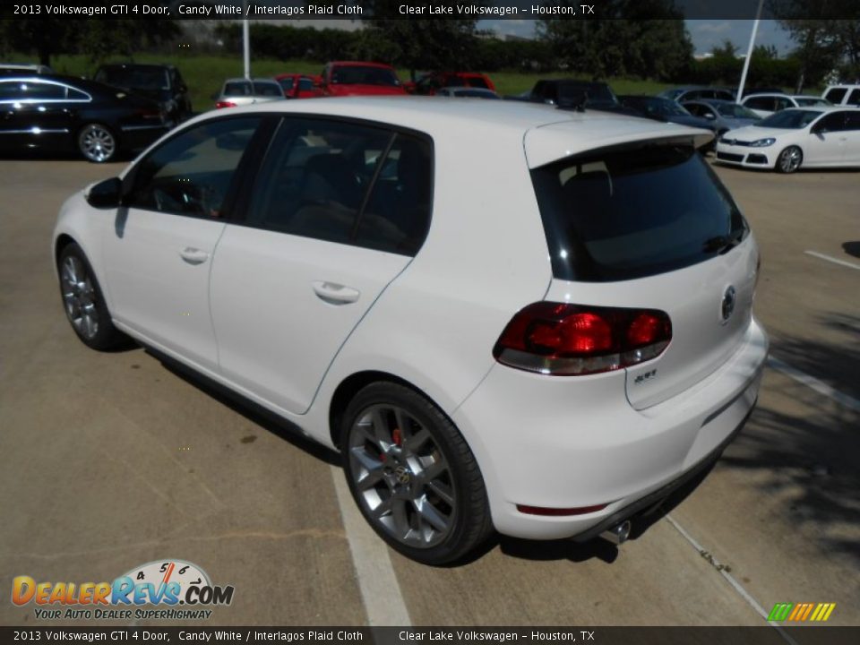 2013 Volkswagen GTI 4 Door Candy White / Interlagos Plaid Cloth Photo #5