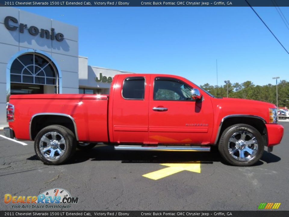 2011 Chevrolet Silverado 1500 LT Extended Cab Victory Red / Ebony Photo #8