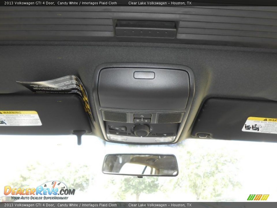 2013 Volkswagen GTI 4 Door Candy White / Interlagos Plaid Cloth Photo #13