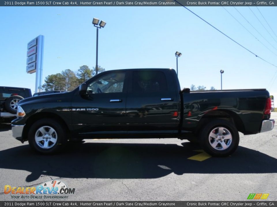 2011 Dodge Ram 1500 SLT Crew Cab 4x4 Hunter Green Pearl / Dark Slate Gray/Medium Graystone Photo #4