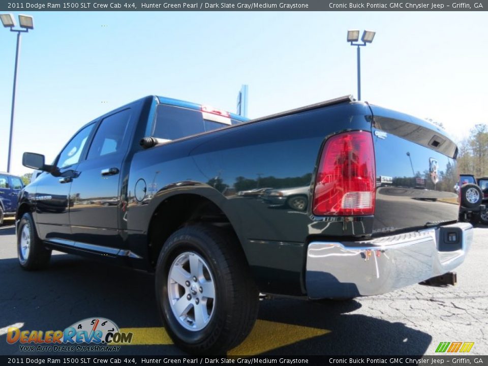 2011 Dodge Ram 1500 SLT Crew Cab 4x4 Hunter Green Pearl / Dark Slate Gray/Medium Graystone Photo #5