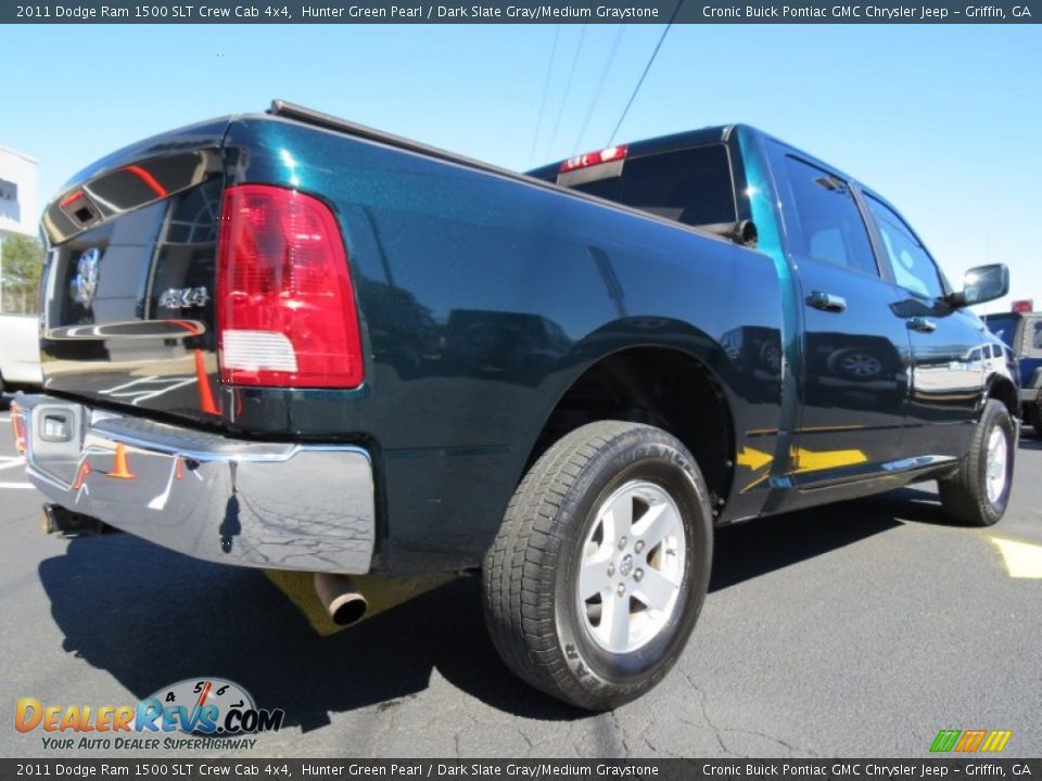 2011 Dodge Ram 1500 SLT Crew Cab 4x4 Hunter Green Pearl / Dark Slate Gray/Medium Graystone Photo #7