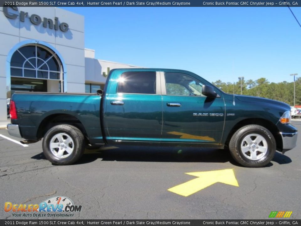 2011 Dodge Ram 1500 SLT Crew Cab 4x4 Hunter Green Pearl / Dark Slate Gray/Medium Graystone Photo #8