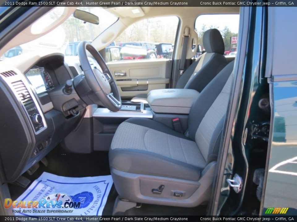 2011 Dodge Ram 1500 SLT Crew Cab 4x4 Hunter Green Pearl / Dark Slate Gray/Medium Graystone Photo #11