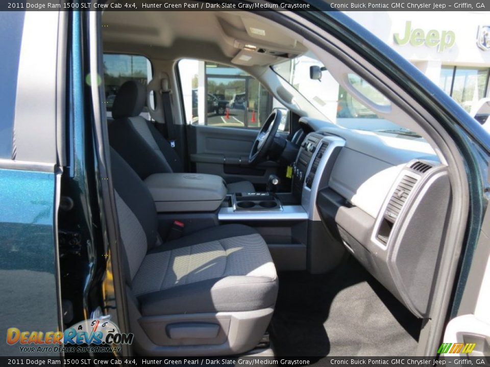 2011 Dodge Ram 1500 SLT Crew Cab 4x4 Hunter Green Pearl / Dark Slate Gray/Medium Graystone Photo #17