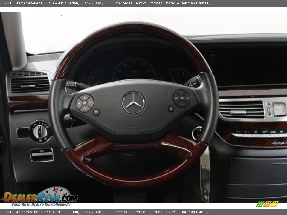 2011 Mercedes-Benz S 550 4Matic Sedan Black / Black Photo #7