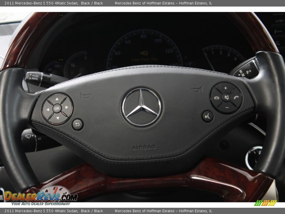 2011 Mercedes-Benz S 550 4Matic Sedan Black / Black Photo #8