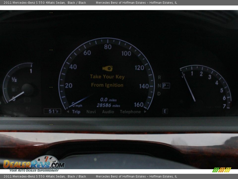 2011 Mercedes-Benz S 550 4Matic Sedan Black / Black Photo #25
