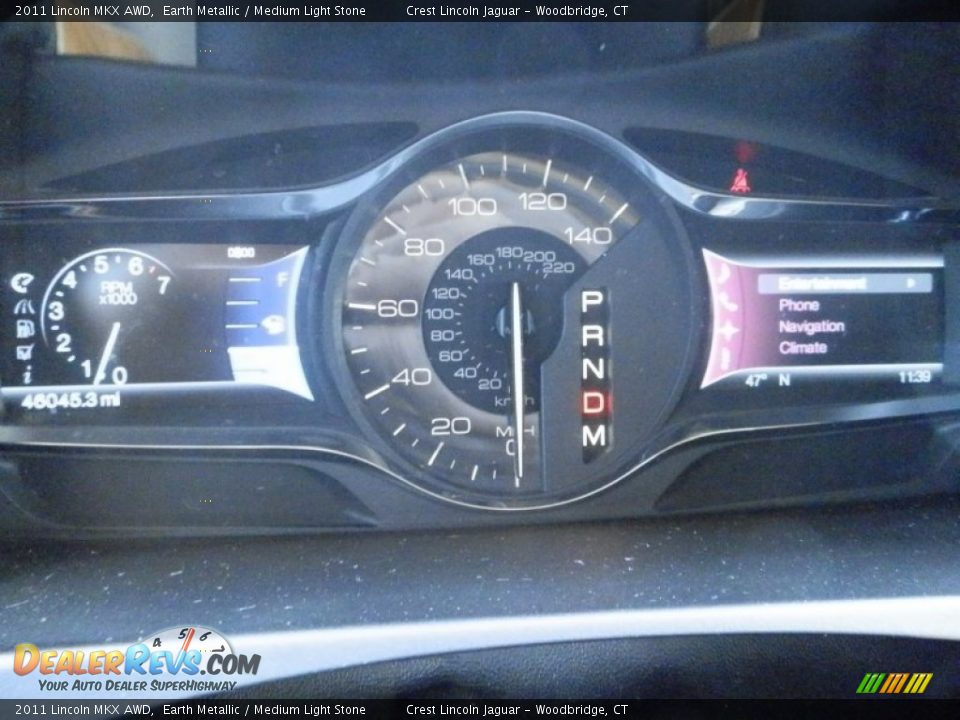 2011 Lincoln MKX AWD Earth Metallic / Medium Light Stone Photo #12