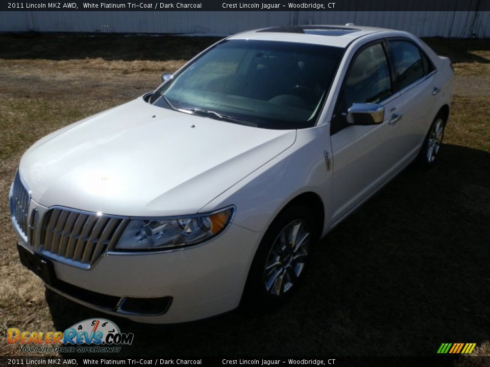 2011 Lincoln MKZ AWD White Platinum Tri-Coat / Dark Charcoal Photo #1