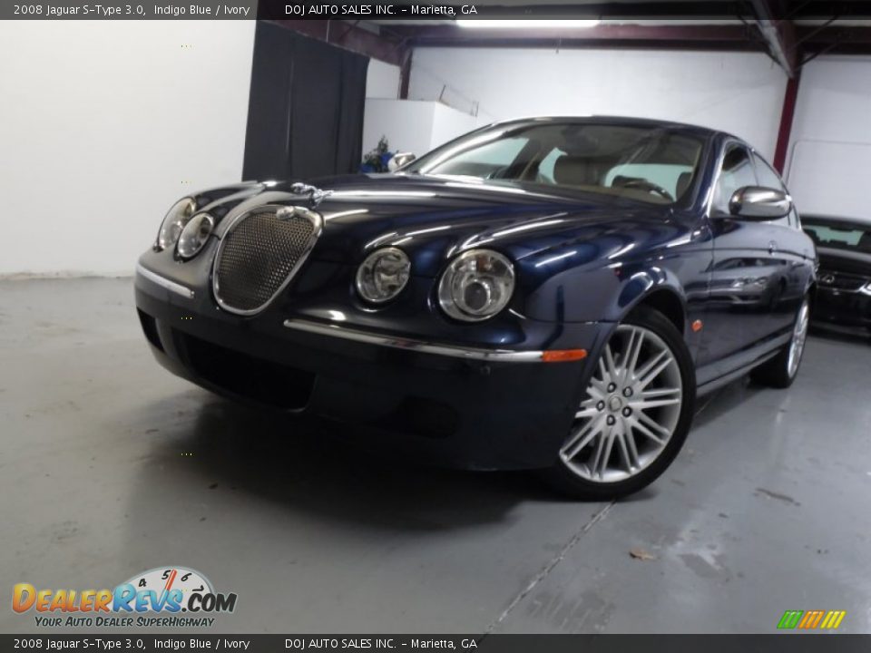 2008 Jaguar S-Type 3.0 Indigo Blue / Ivory Photo #1