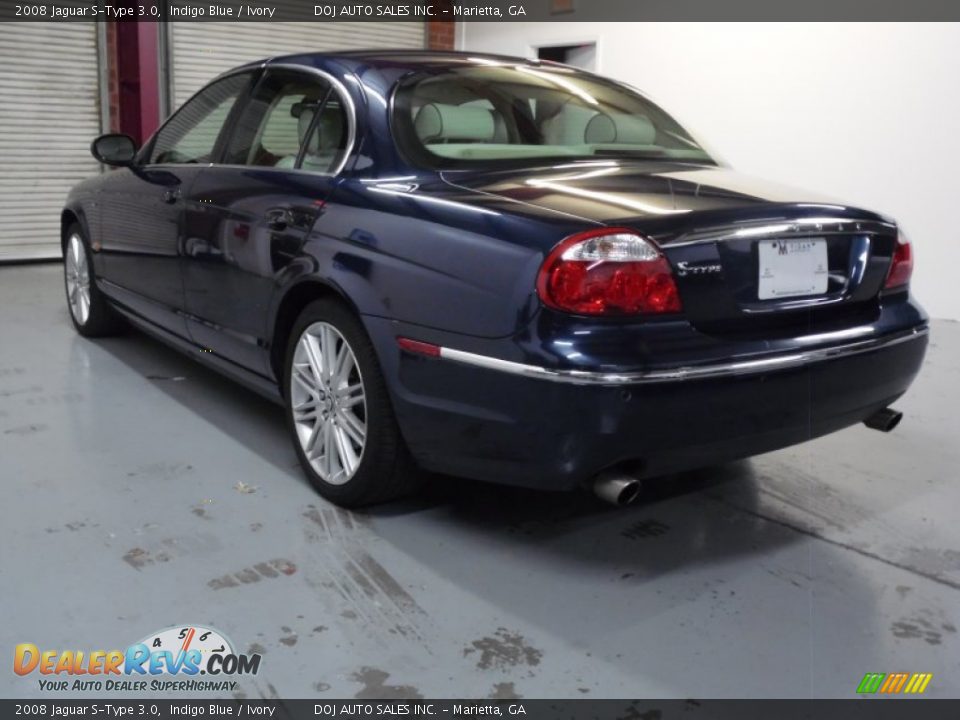 2008 Jaguar S-Type 3.0 Indigo Blue / Ivory Photo #5