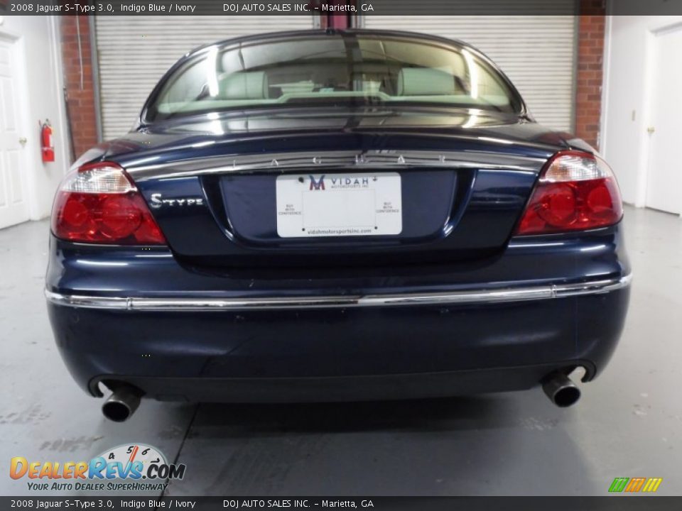 2008 Jaguar S-Type 3.0 Indigo Blue / Ivory Photo #6