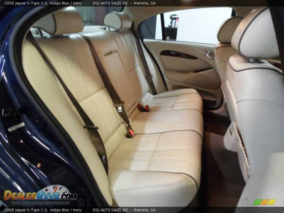 2008 Jaguar S-Type 3.0 Indigo Blue / Ivory Photo #8