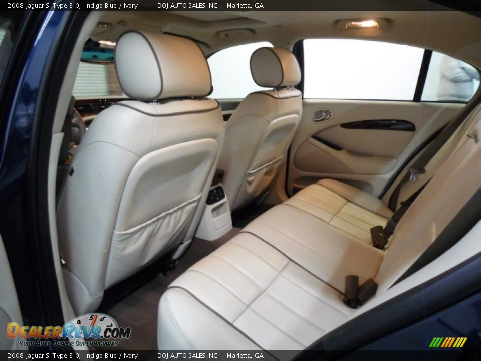 2008 Jaguar S-Type 3.0 Indigo Blue / Ivory Photo #9