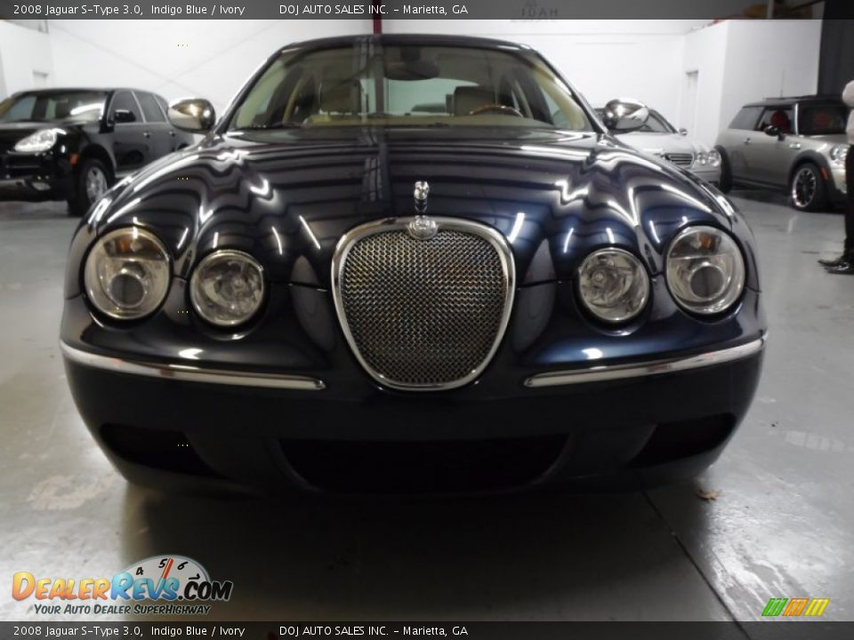 2008 Jaguar S-Type 3.0 Indigo Blue / Ivory Photo #10