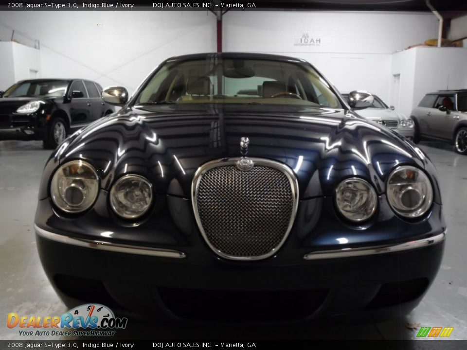 2008 Jaguar S-Type 3.0 Indigo Blue / Ivory Photo #11