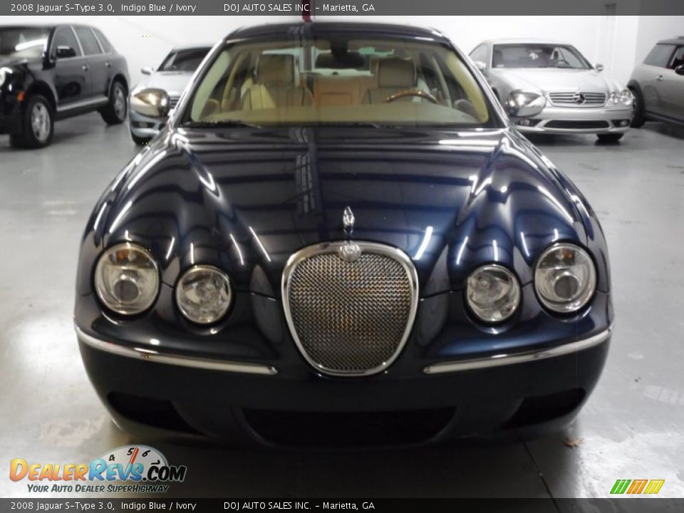 2008 Jaguar S-Type 3.0 Indigo Blue / Ivory Photo #12