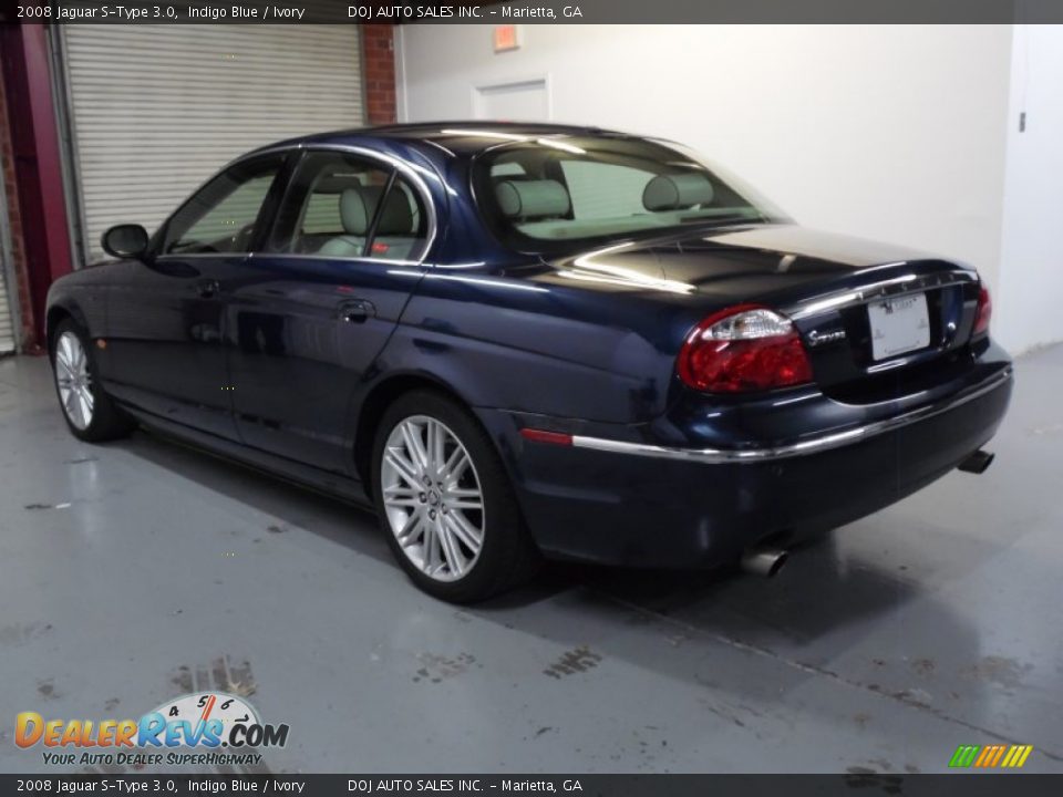 2008 Jaguar S-Type 3.0 Indigo Blue / Ivory Photo #14