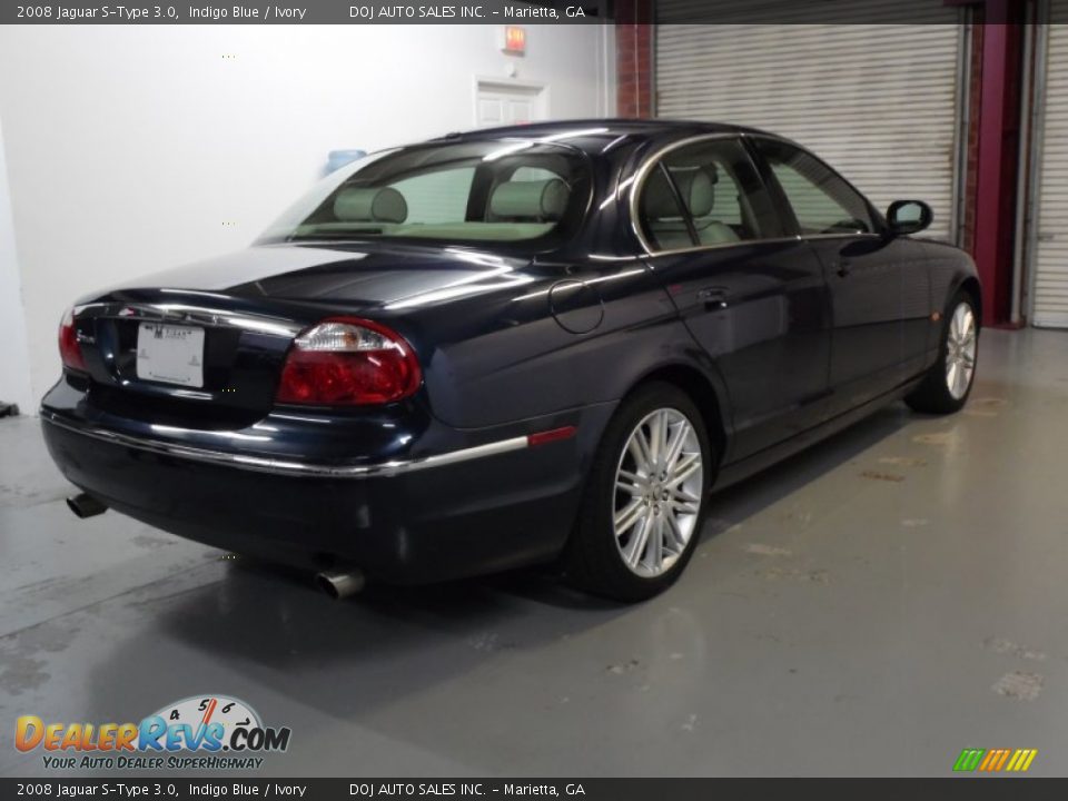 2008 Jaguar S-Type 3.0 Indigo Blue / Ivory Photo #15
