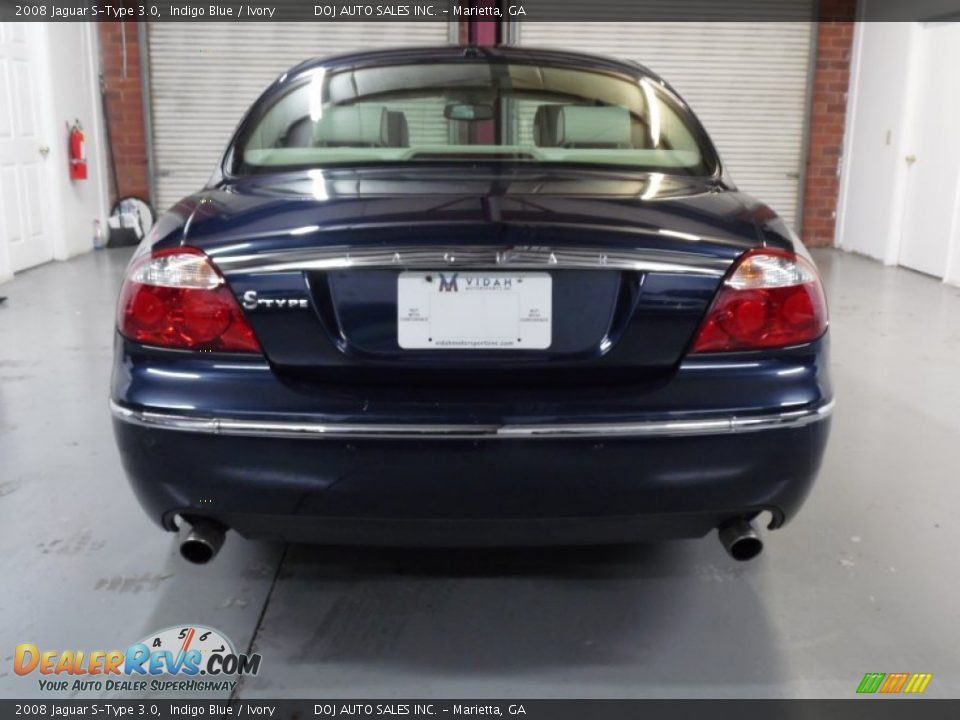 2008 Jaguar S-Type 3.0 Indigo Blue / Ivory Photo #16