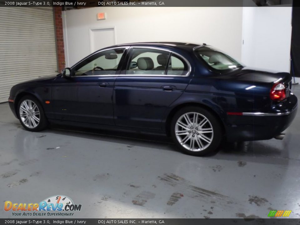 2008 Jaguar S-Type 3.0 Indigo Blue / Ivory Photo #17